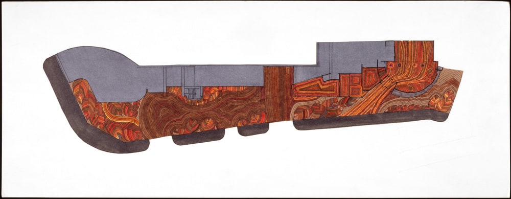 Maquette de pavement du hall intérieur