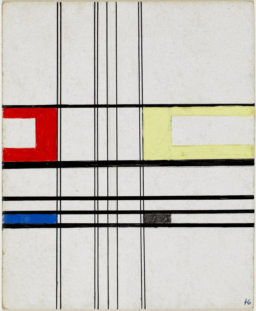 Etude pour un tableau en hommage à Mondrian