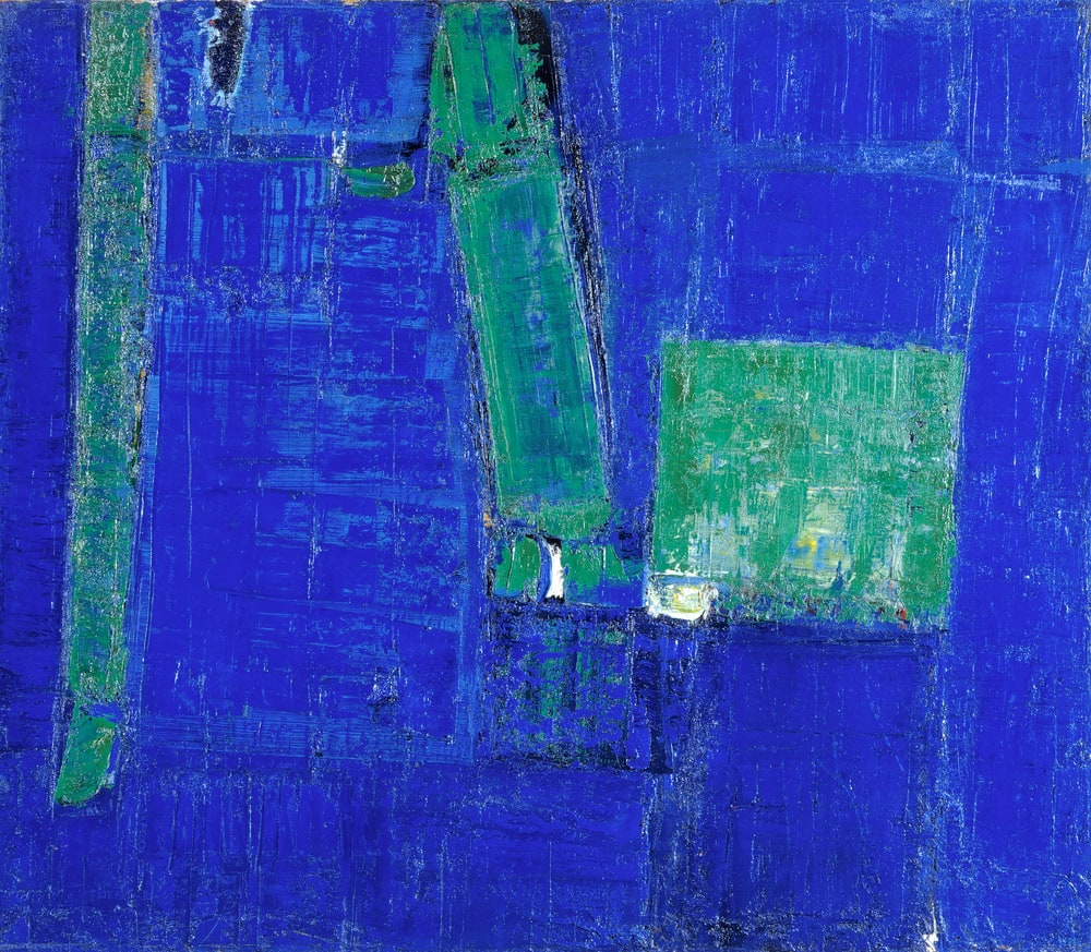 Intérieur bleu