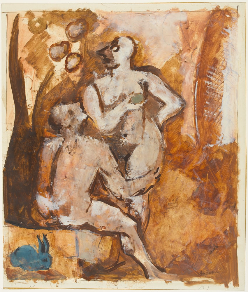 Nus au lapin bleu