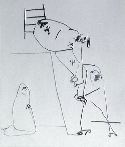 11.II.87. 26 X 22, 3
(personnages dont une moniale agenouillée à gauche