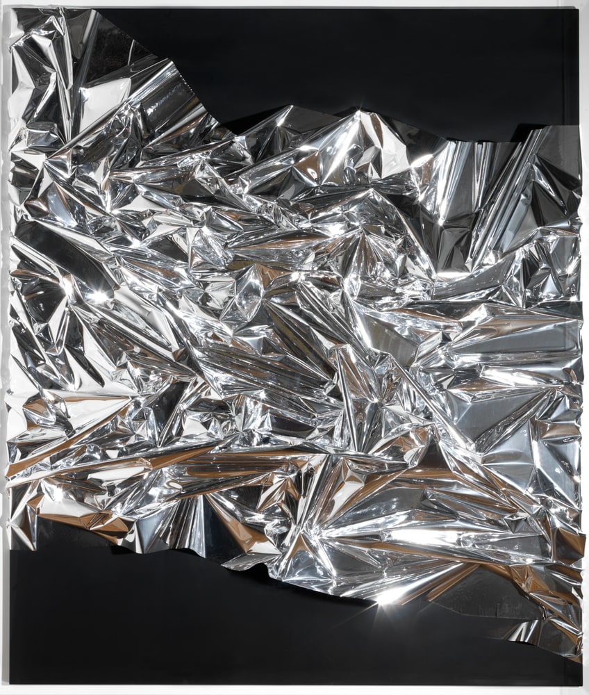 Untitled (Black silver aluminium foil)