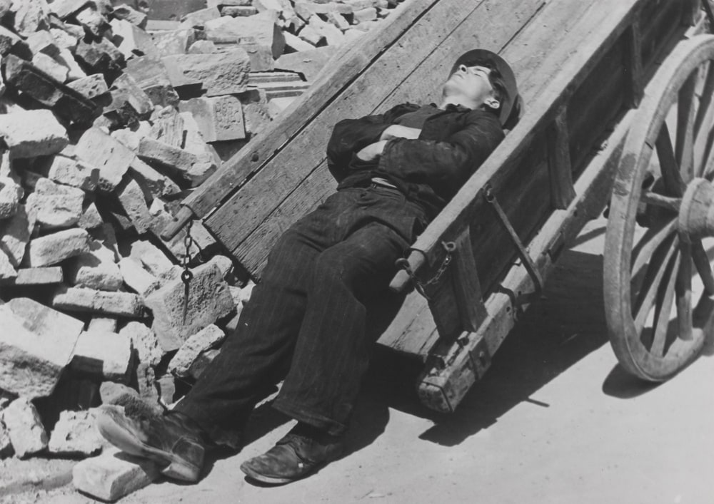 La sieste dans une cariole