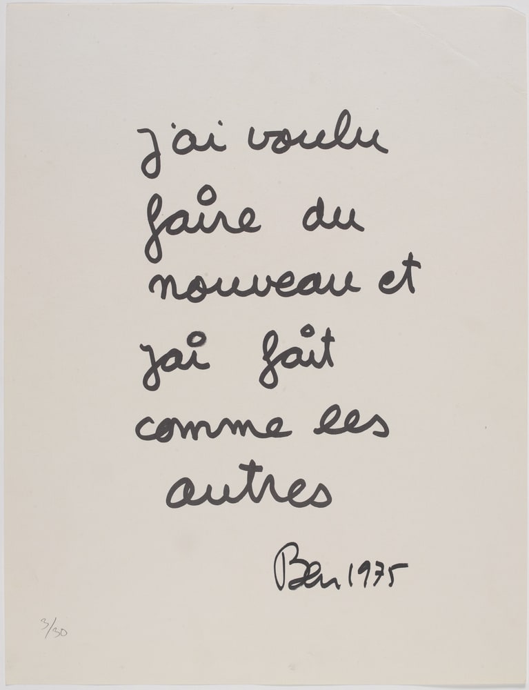 J'ai voulu faire du nouveau j'ai fait comme les autres