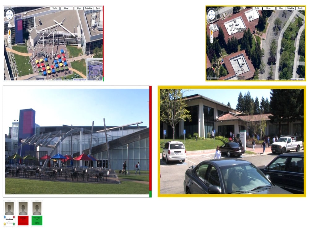 Workers leaving the Googleplex