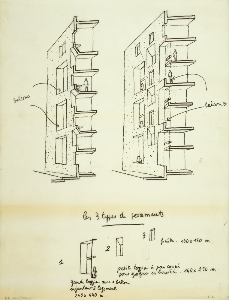 Coupe Etude des logements