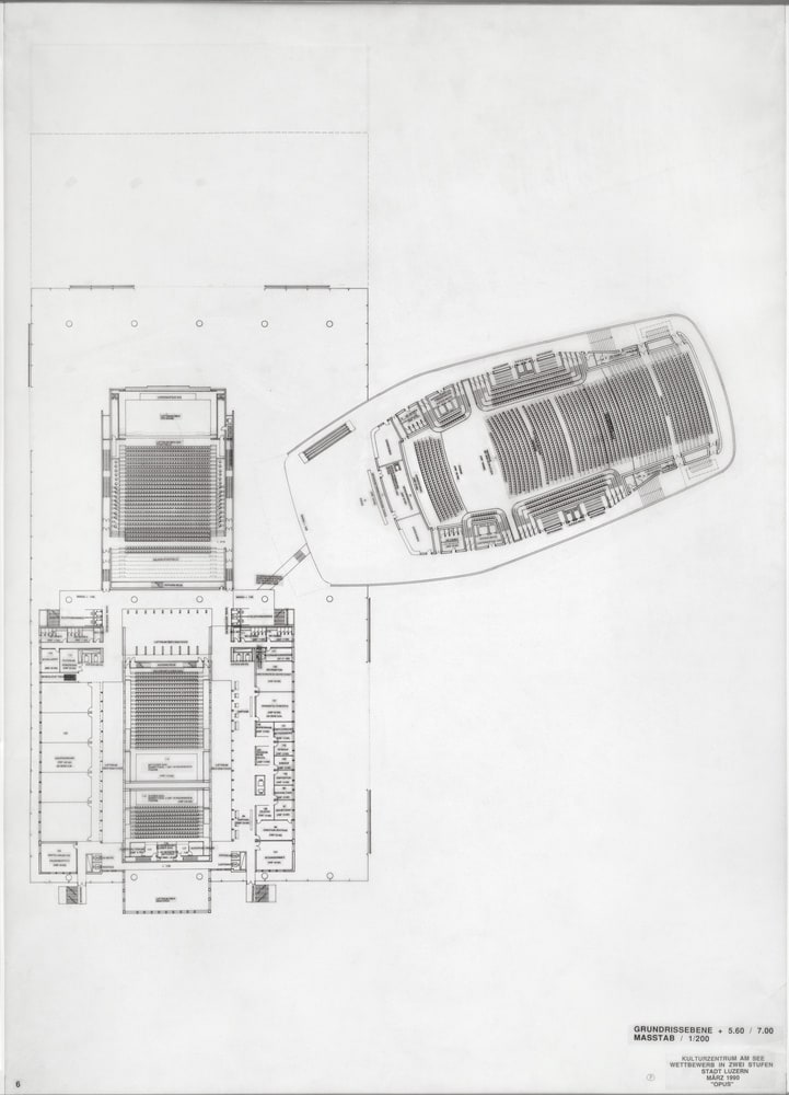 "Opus", 	plan des niveaux +5.60/+7.00
