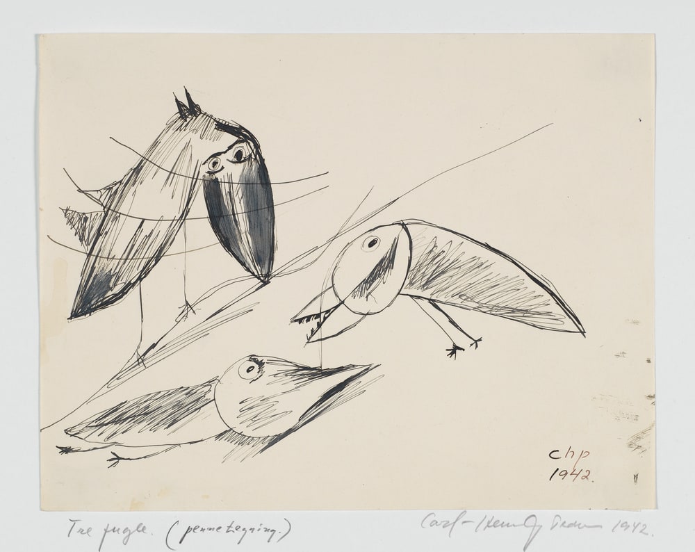 Tre fugle
(Trois oiseaux)