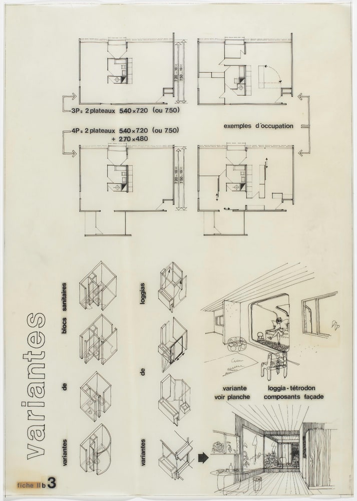 Variantes perspectives, axonométrie et plans