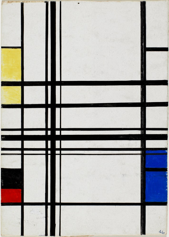 Etude pour un tableau en hommage à Mondrian