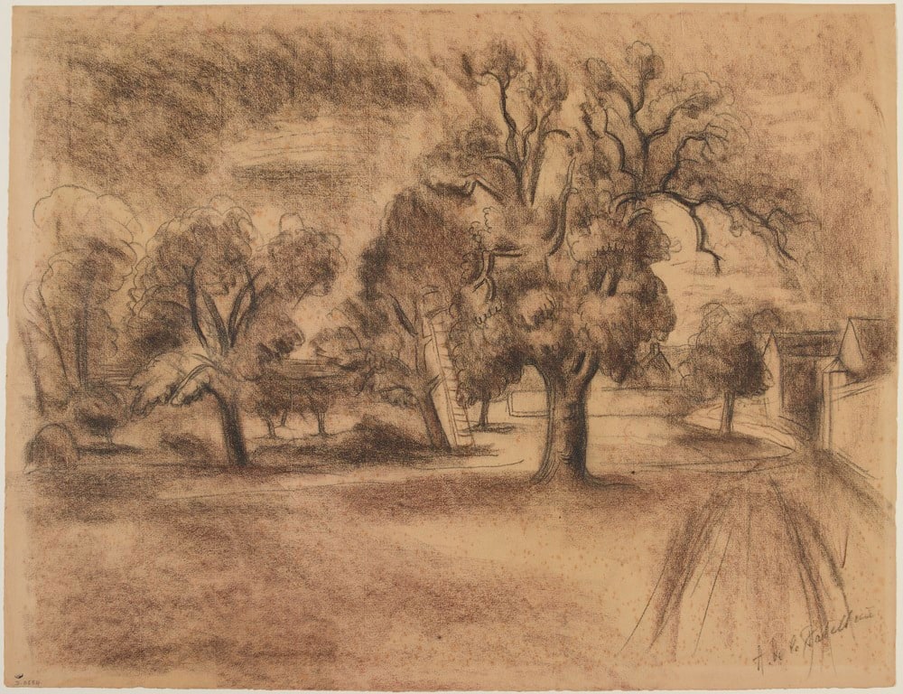 Chênes dans un verger
