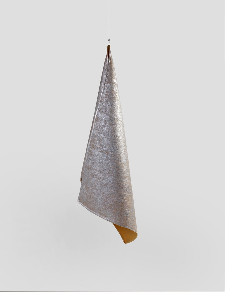 Untitled, Yellow and Silver Blanket NY