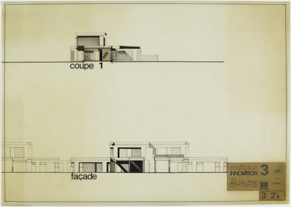Coupe et façade