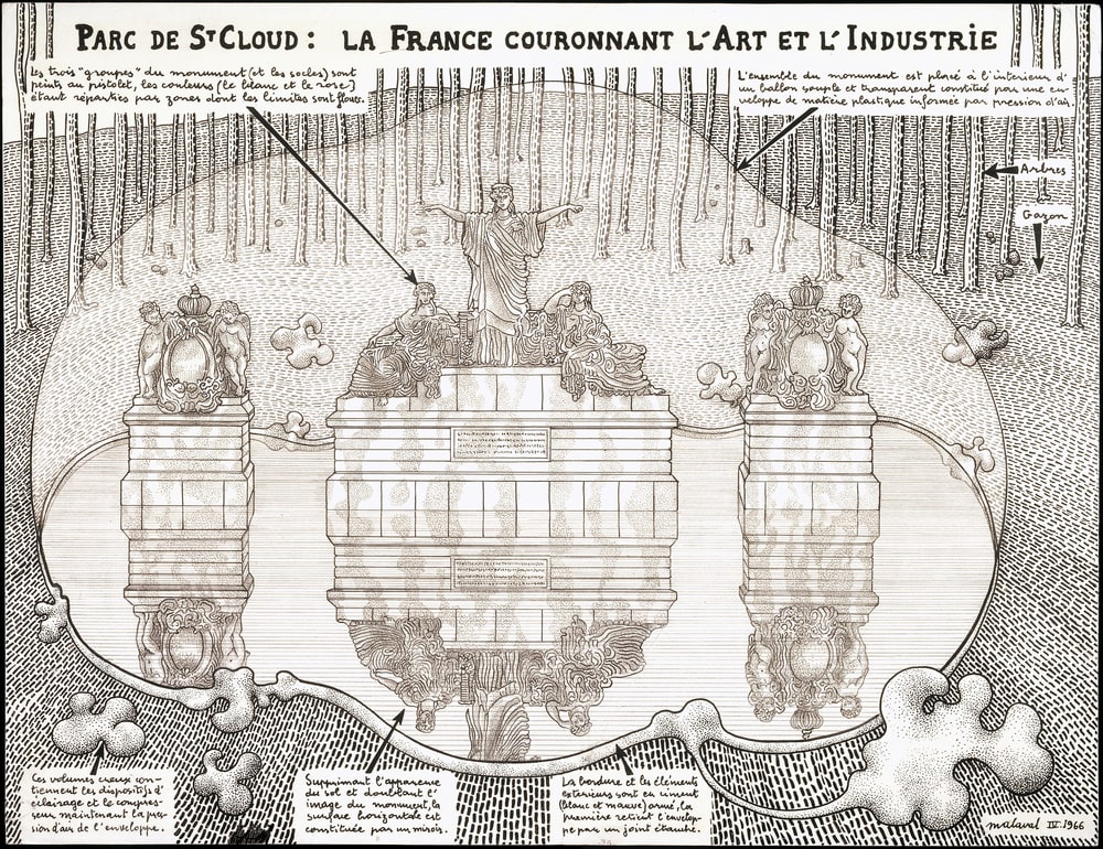 Parc de Saint-Cloud : la France couronnant l'Art et l'Industrie
