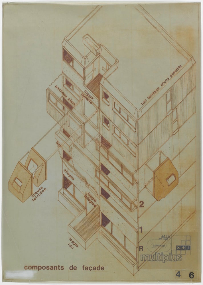 Axonométrie. Composants de façade