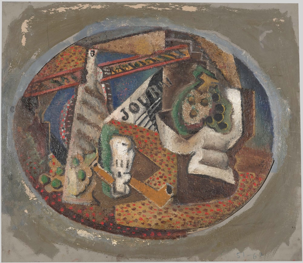 Nature morte: verre, pipe et bouteille