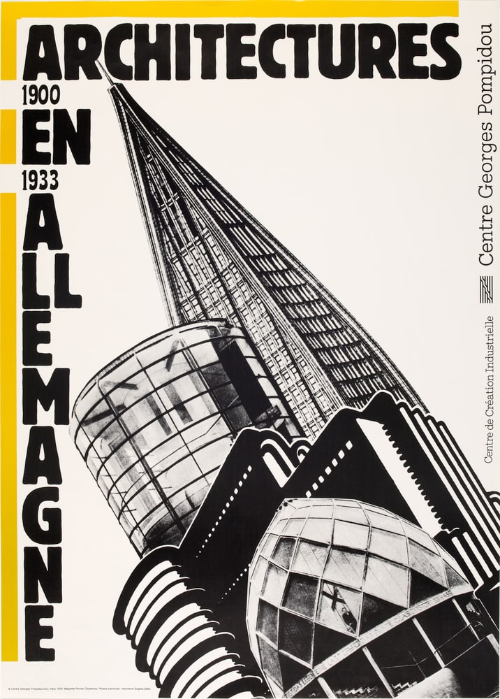Affiche Architectures en Allemagne 1900-1933