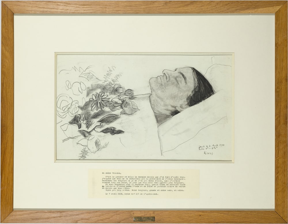 Suzanne Valadon sur son lit de mort