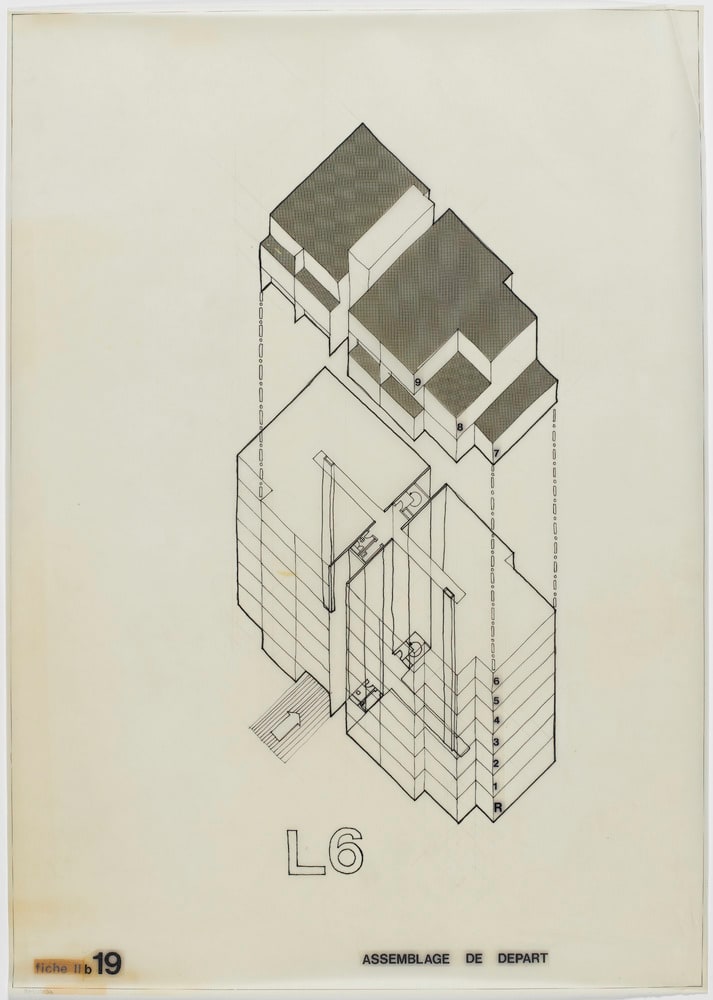 Axonométrie, assemblage de départ