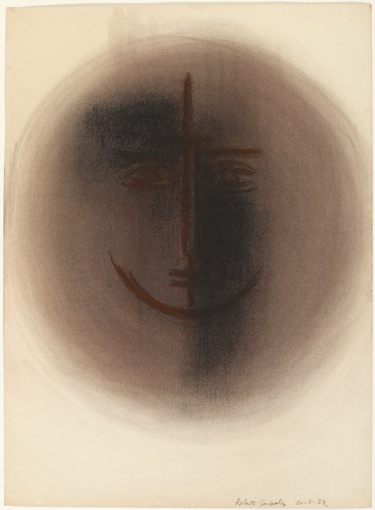 Visage au soleil gris violace