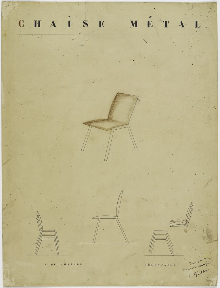 Chaise en métal