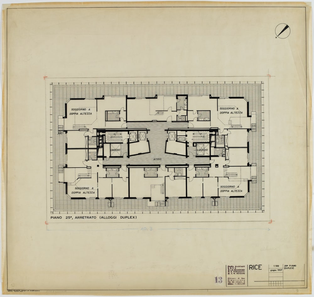 Etude du 25ème étage, logement duplex
