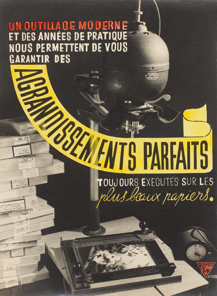 "Agrandissements parfaits". Etude publicitaire