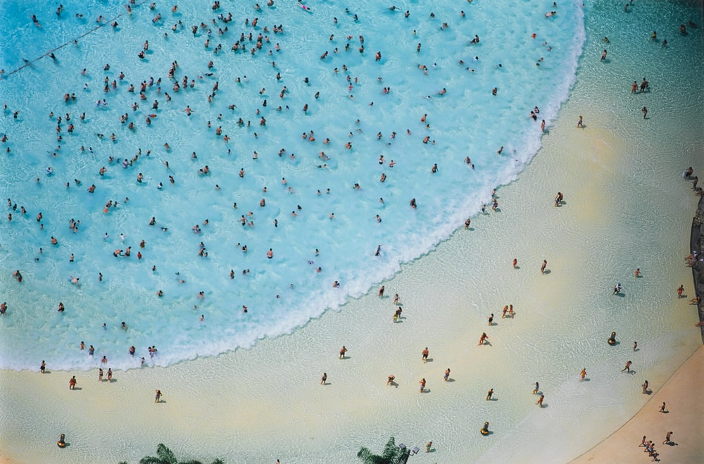 Amusement Park wave Pool Bathers, Orlando, Florida