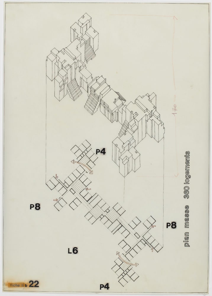 Plan de masse (ou plan-masse), 360 logementss