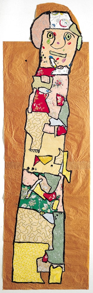 Personnages aux cheveux verts, roses et blancs