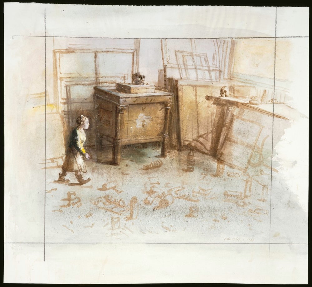 Fillette dans l'atelier