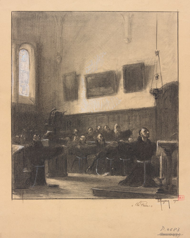 Moines en prière