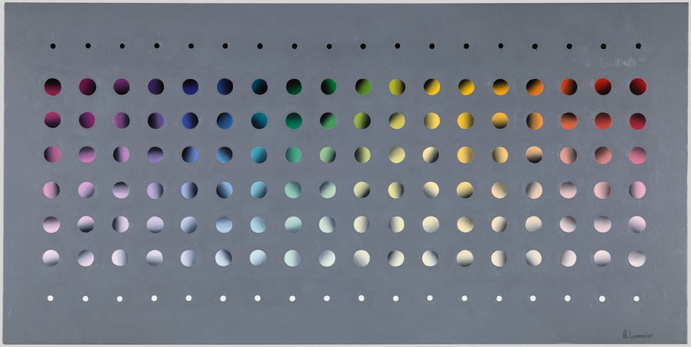 Gamme pour l'orgue des couleurs sur fond gris