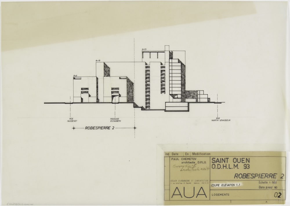 Coupe, élévation
