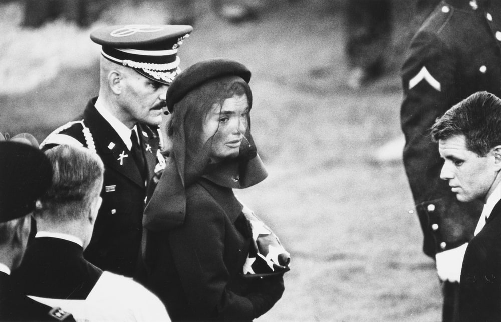 Jacqueline Kennedy aux funérailles de John F. Kennedy, cimetière d'Arlington