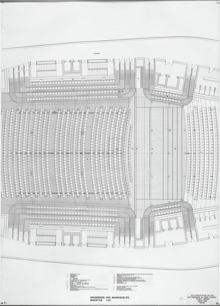 "Opus", plan de l'auditorium