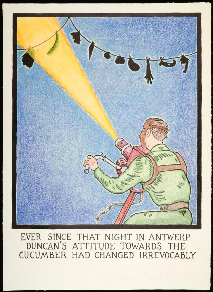 Ever since that night in Antwerp Duncan's attitude
Towards the cucumber had changed irrevocably
