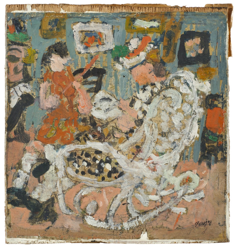 Violoniste et femme assis