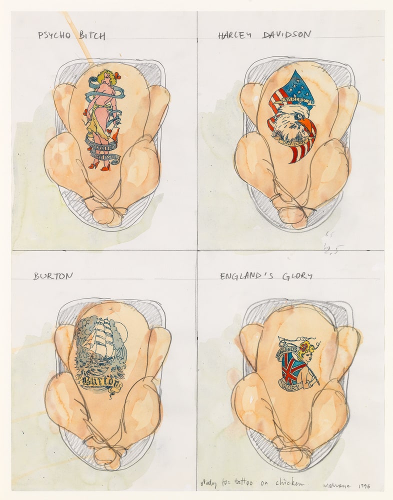 Study for Tattoo on Chickens