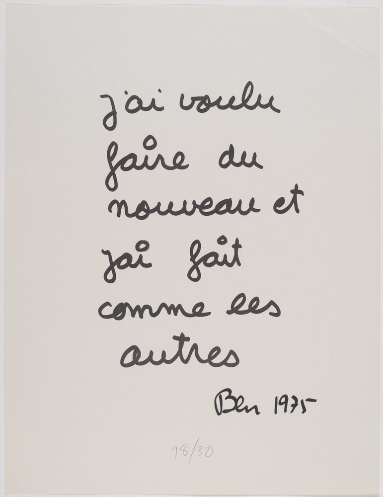J'ai voulu faire du nouveau j'ai fait comme les autres
