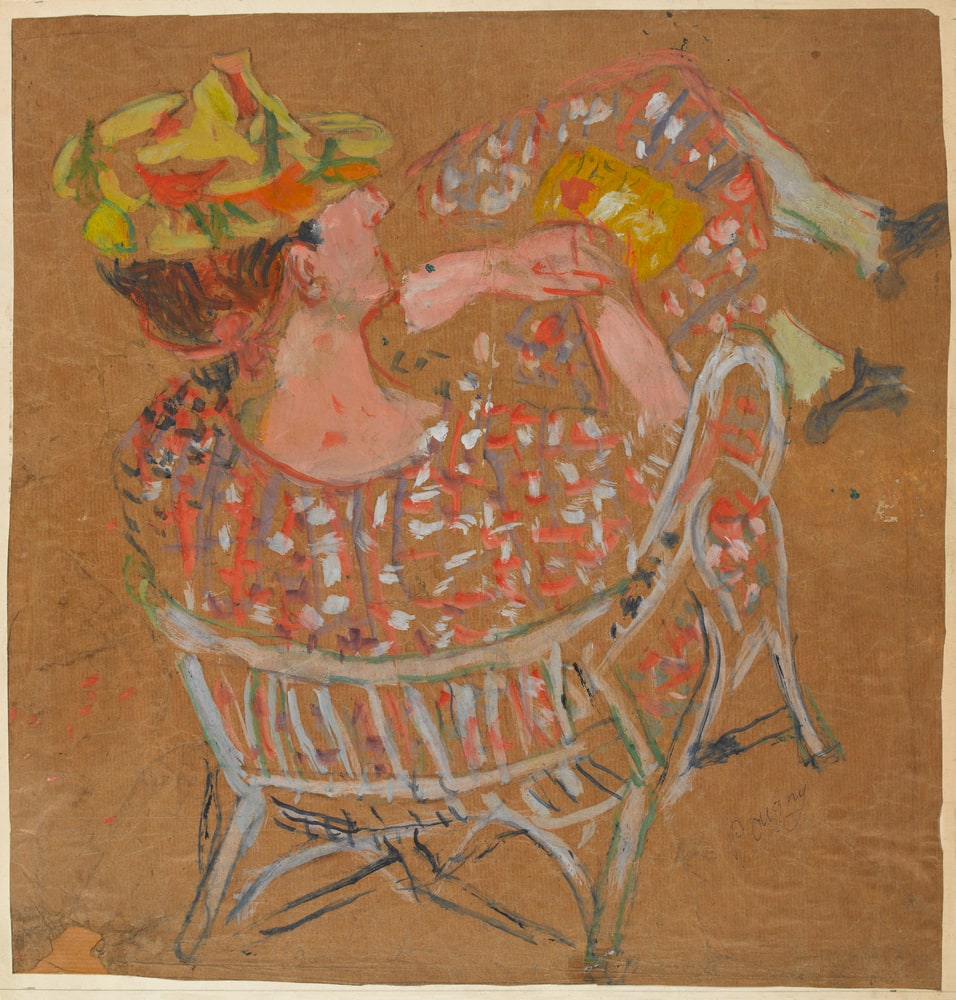 Femme au chapeau jaune
