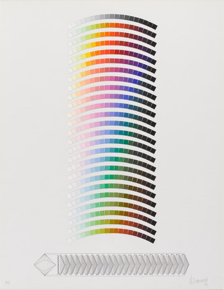 Cheminements à l'extérieur du volume de couleurs comportant 456 couleurs