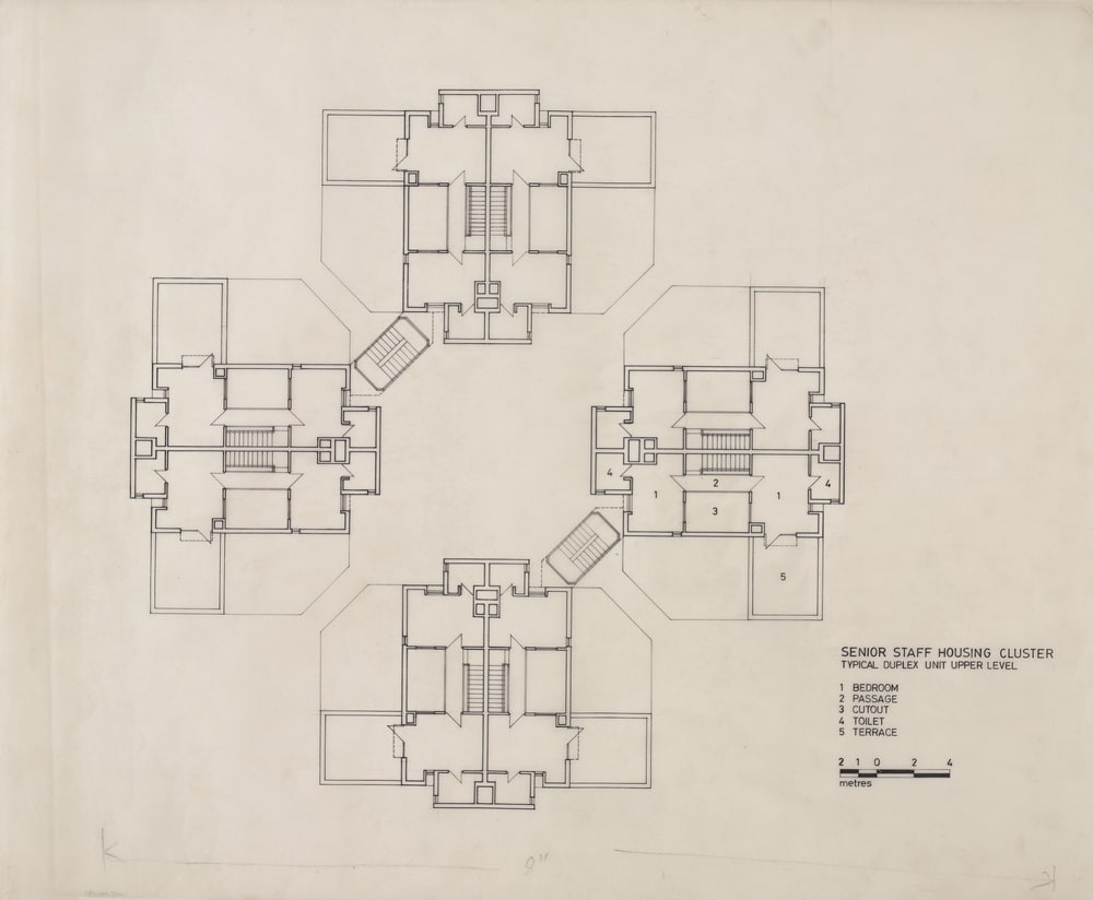 Logement "Senior staff", plan étage type