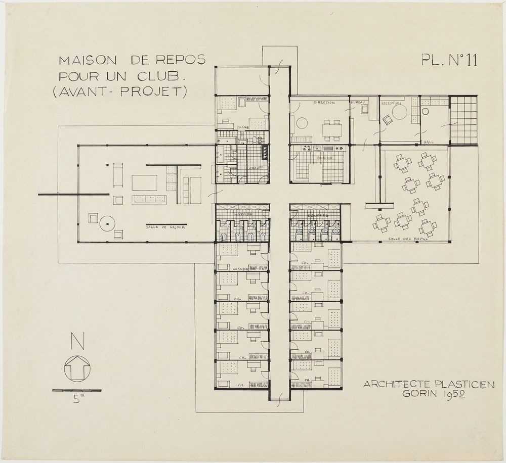 Plan de maison de repos pour un club : pl. 11