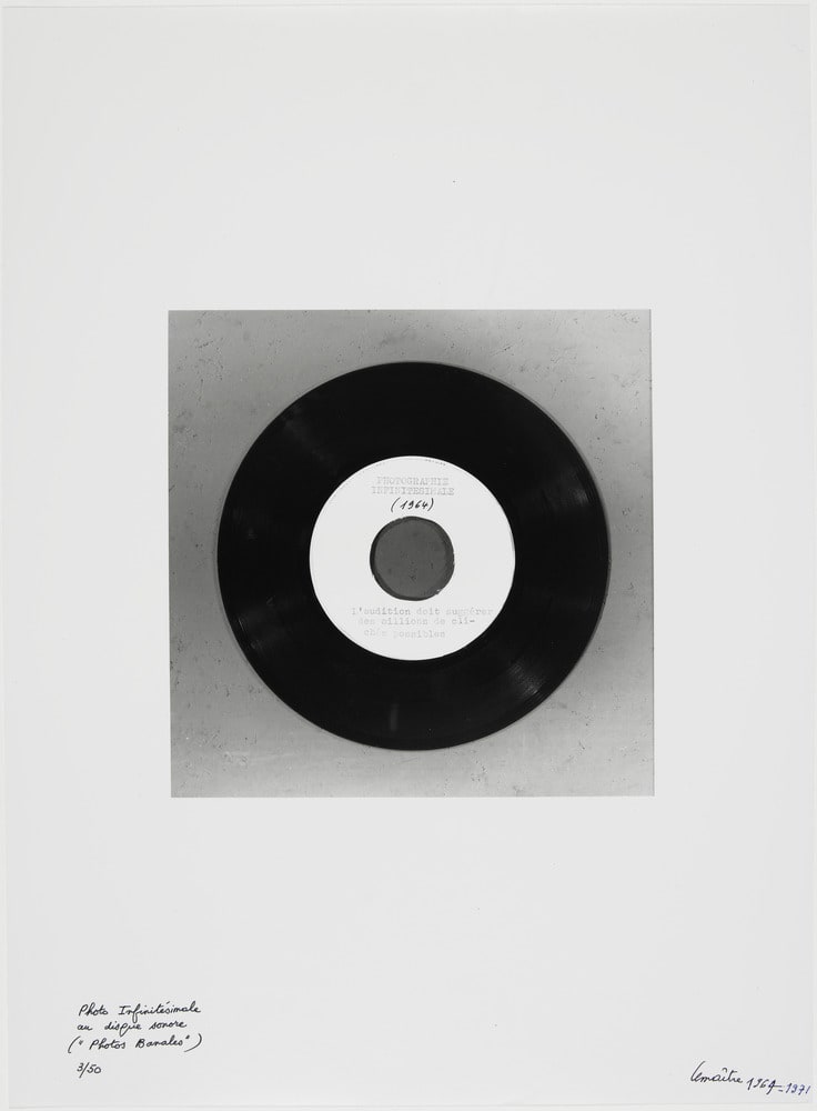 Photo infinitésimale au disque sonore