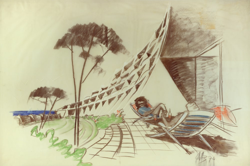 Etude de façade avec terrasse