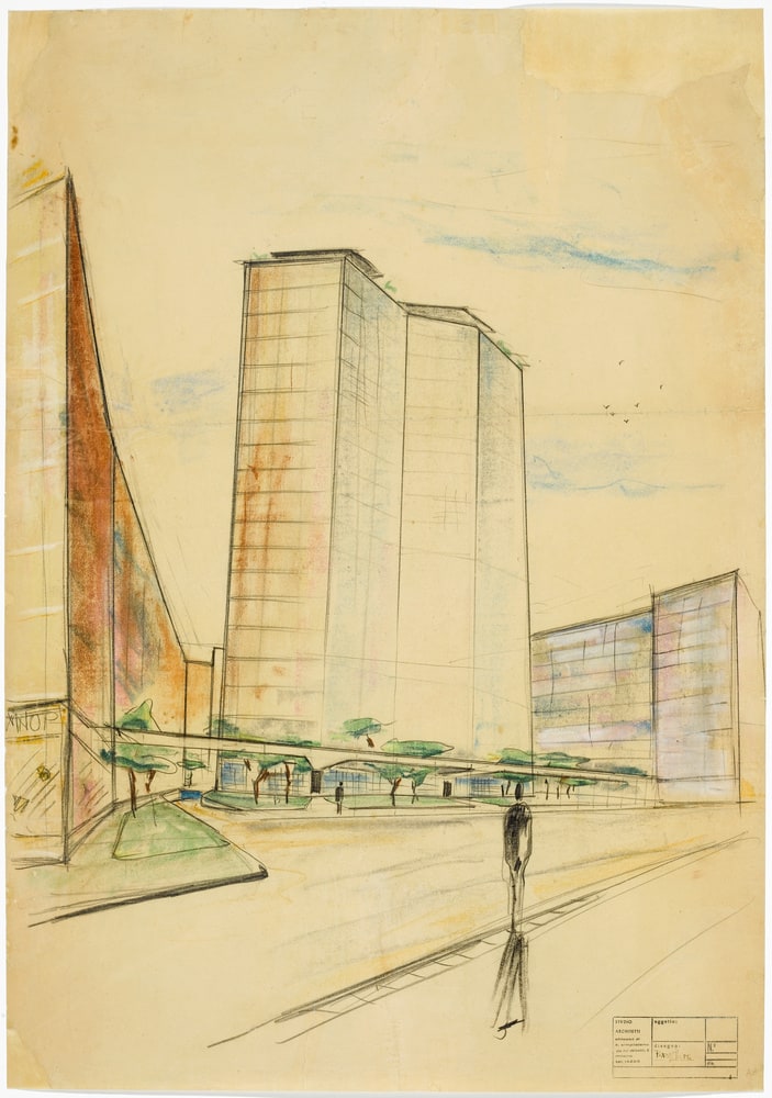 Première version de la tour