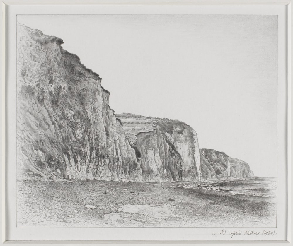 Les Falaises de Pourville d'Eugène Delacroix
