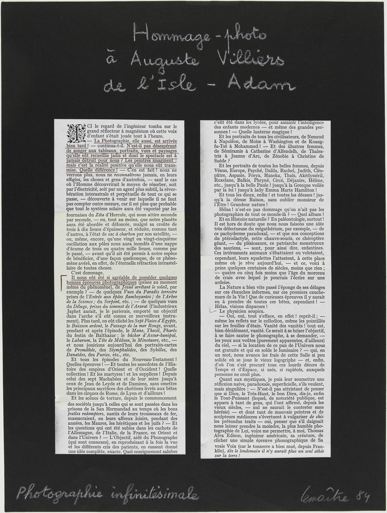 Hommage à Auguste Villiers de 'Isle-Adam