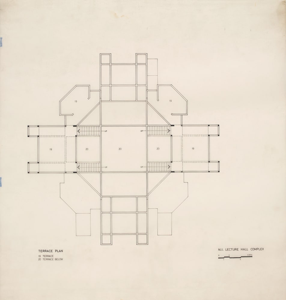 "Lecture hall complex", plan de la terrasse